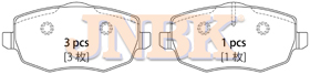 JNBK Disc Brake Pad PT01707